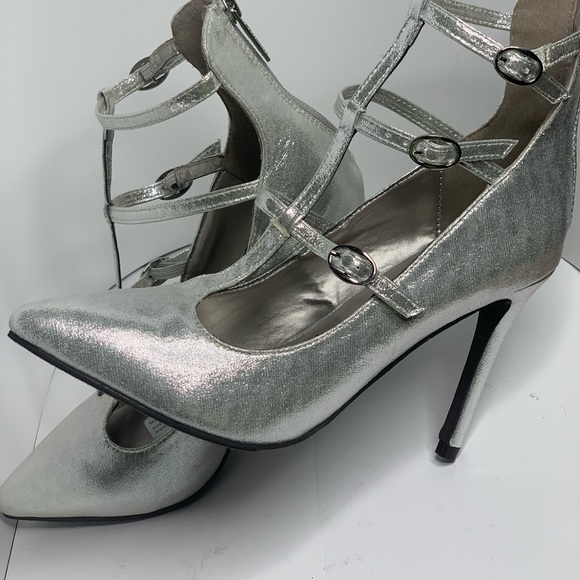 🎈 stiletto Silver Wear it once Size 6 👠 - Picture 1 of 9